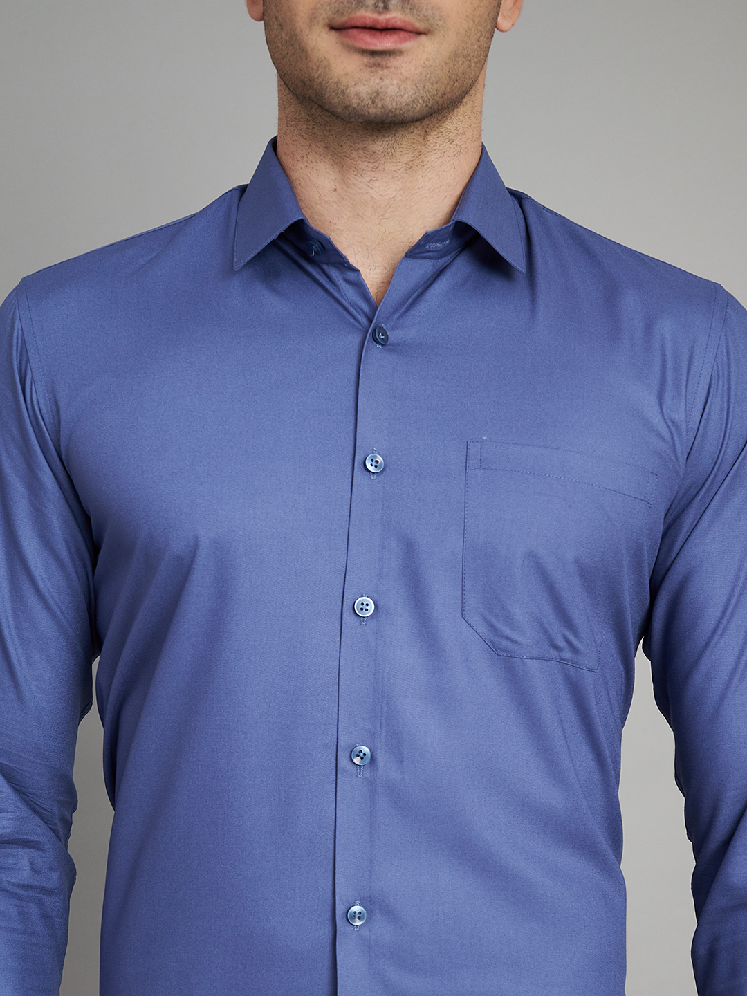 Blue Mens Formal Shirt