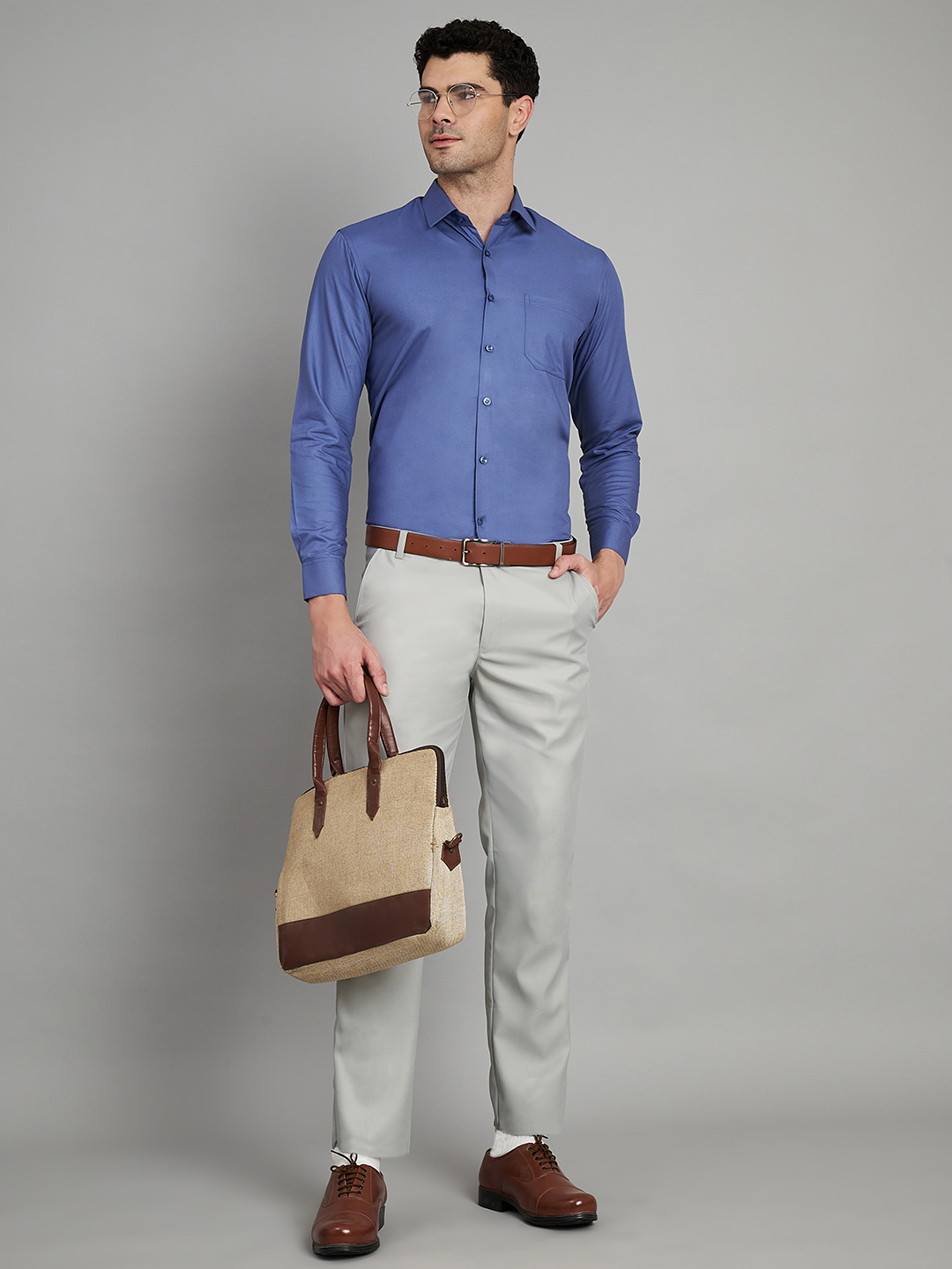 Blue Mens Formal Shirt