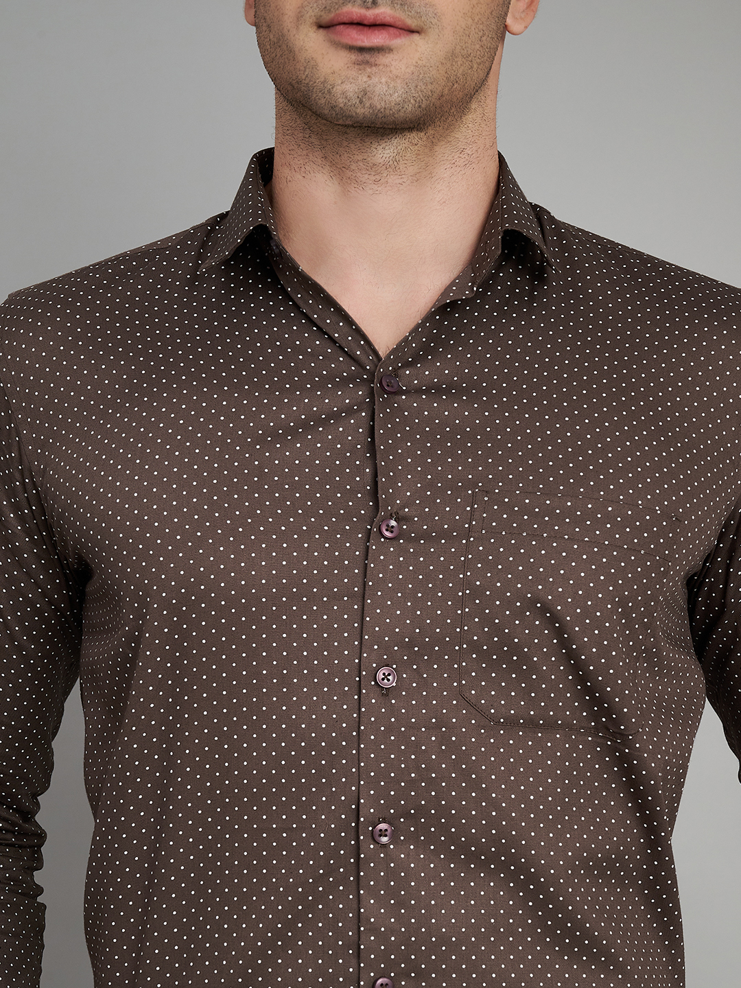 Brown Mens Formal Shirt