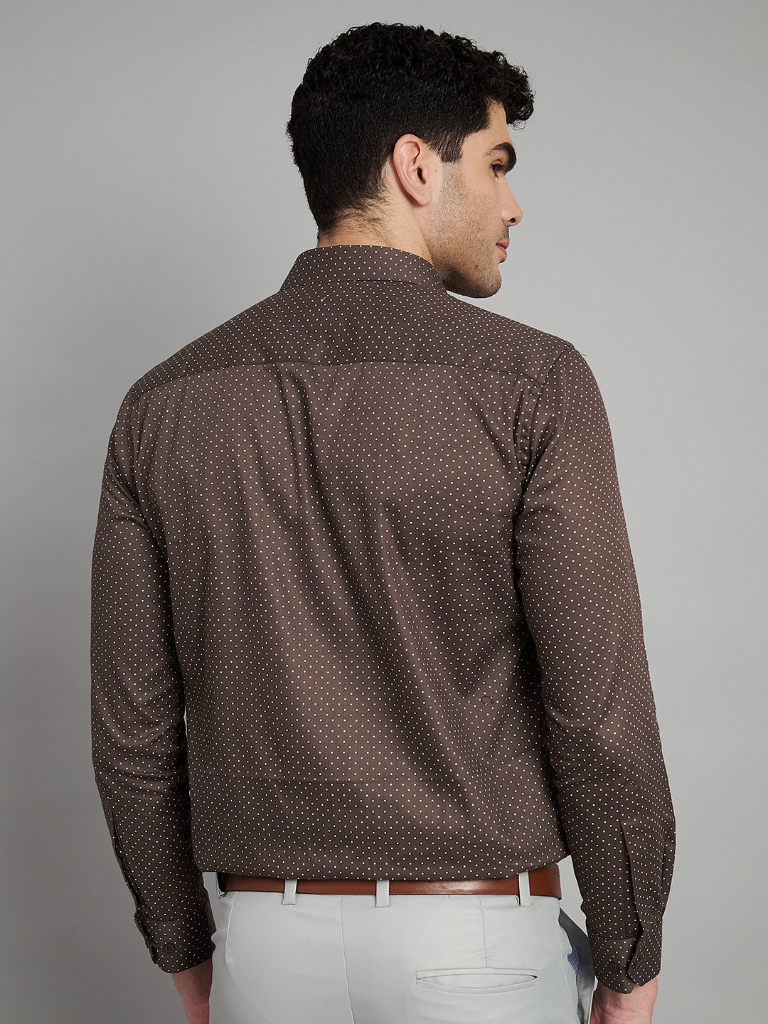Brown Mens Formal Shirt