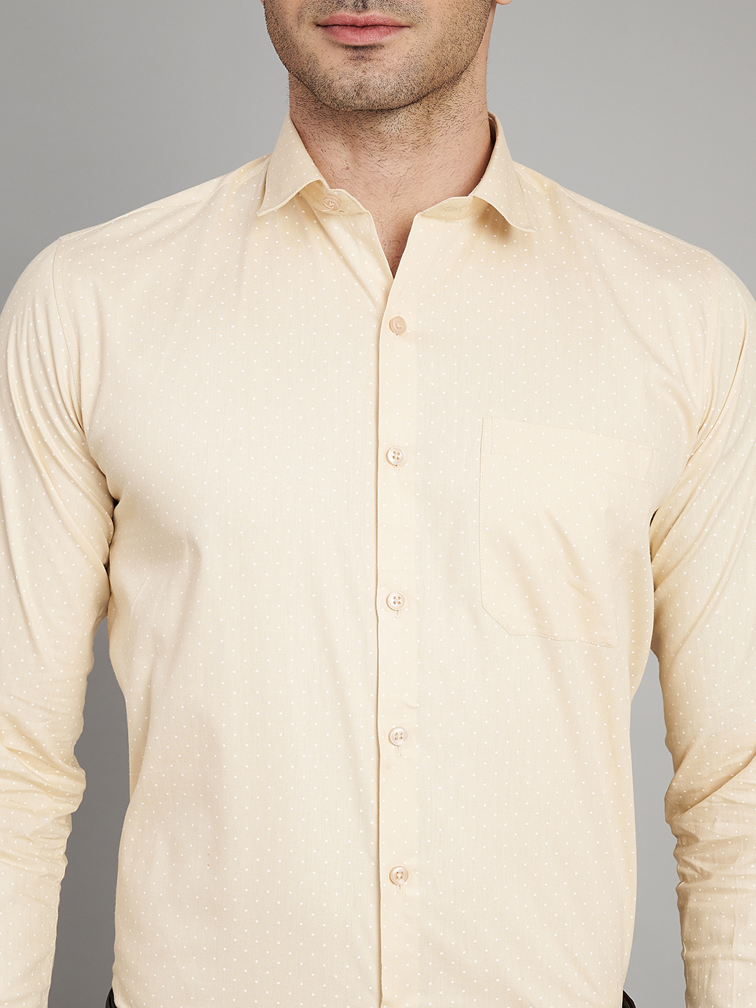 Cream Mens Formal Shirt 2