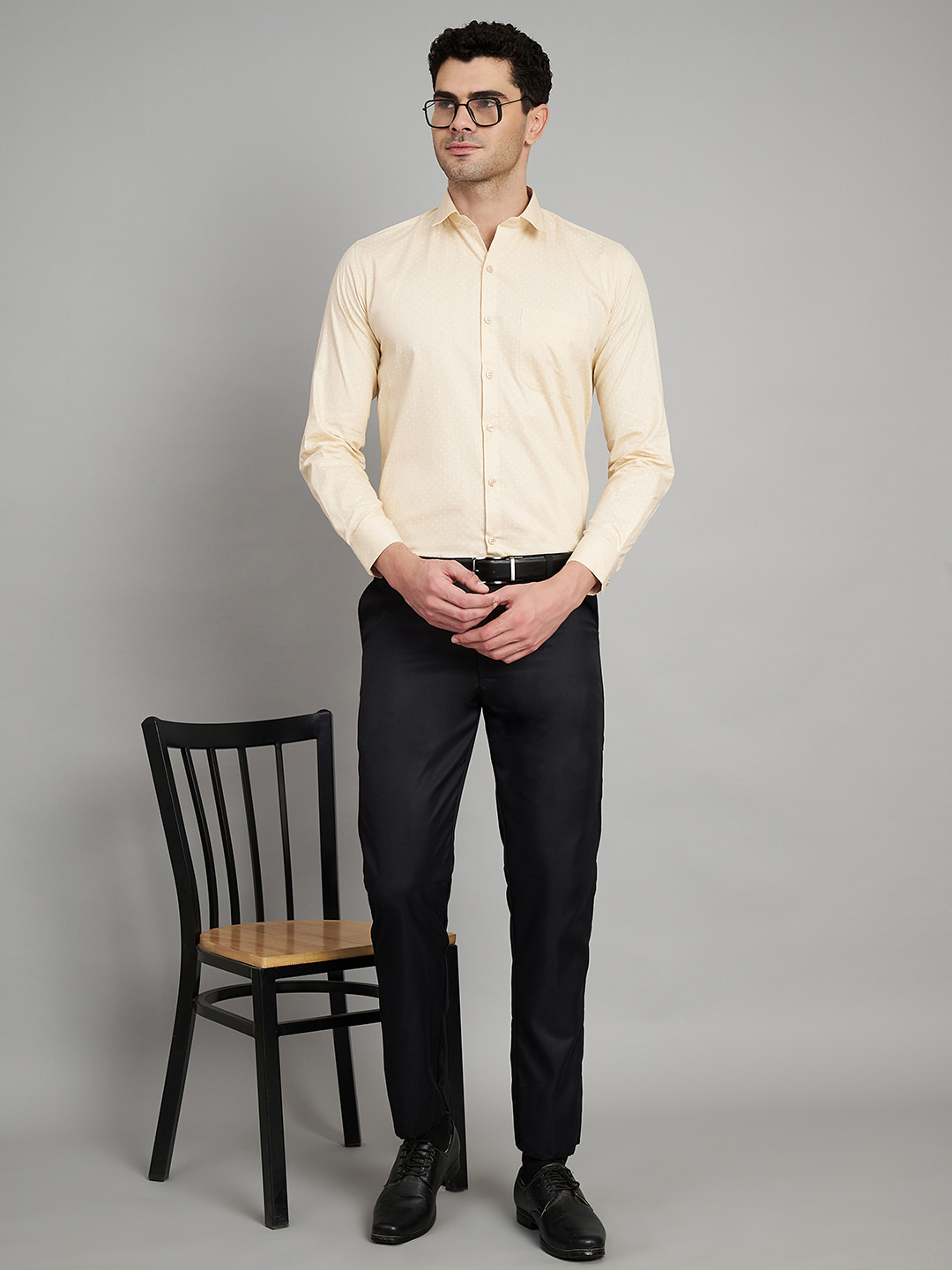 Cream Mens Formal Shirt 2