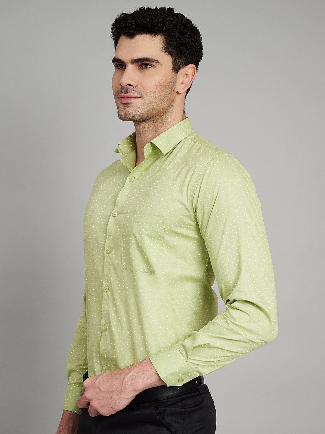 Green Mens Formal Shirt