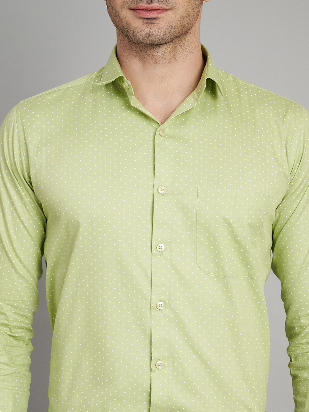 Green Mens Formal Shirt