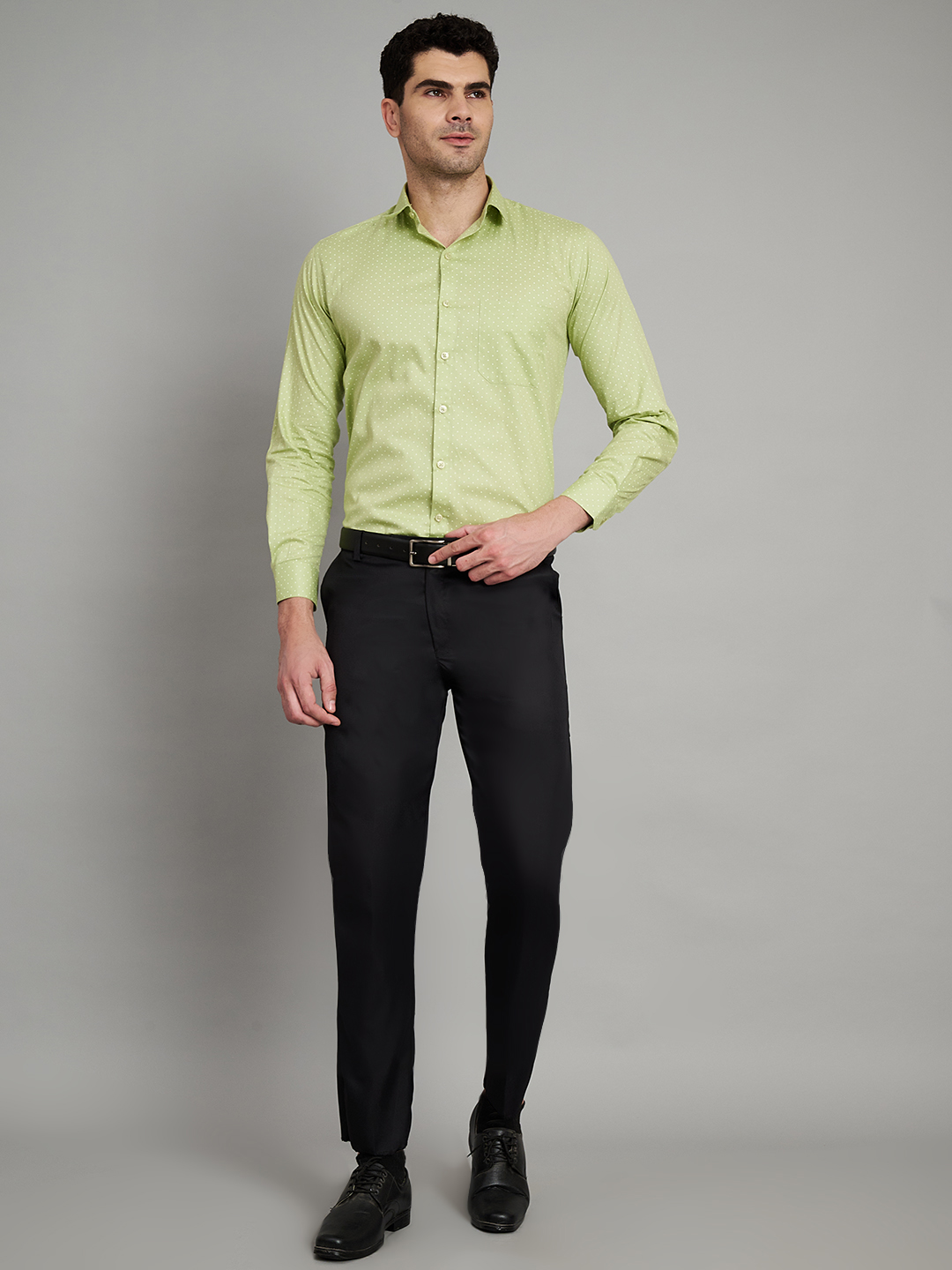 Green Mens Formal Shirt