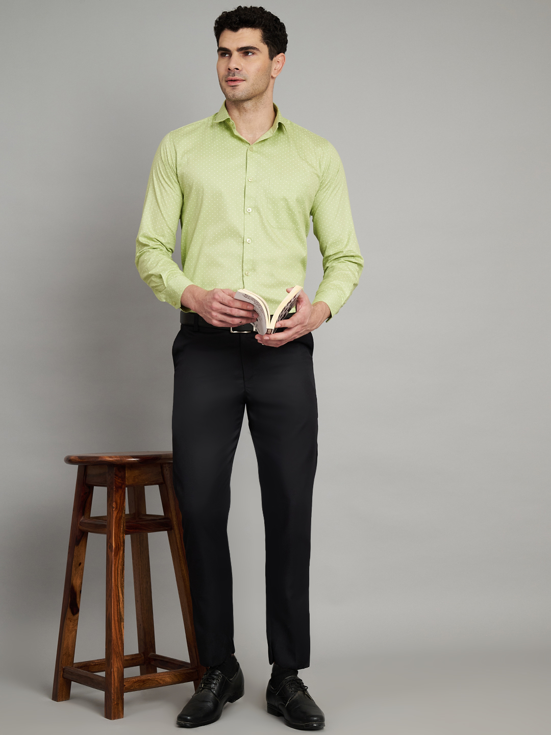 Green Mens Formal Shirt