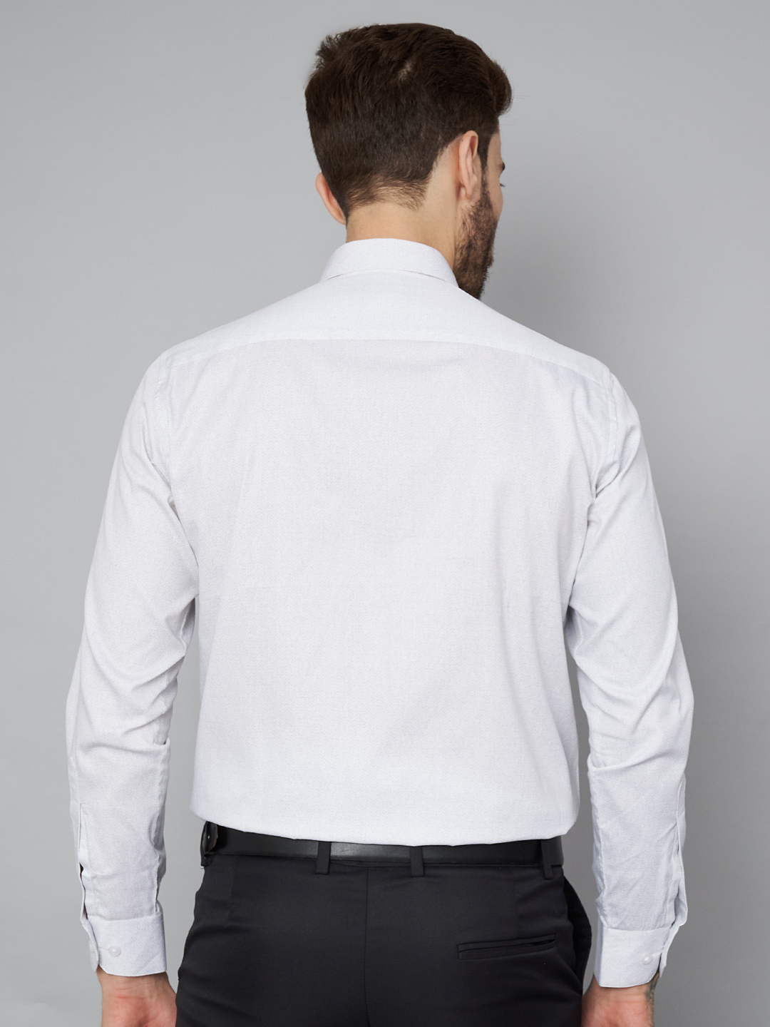 White Printed Mens Formal Shirt A