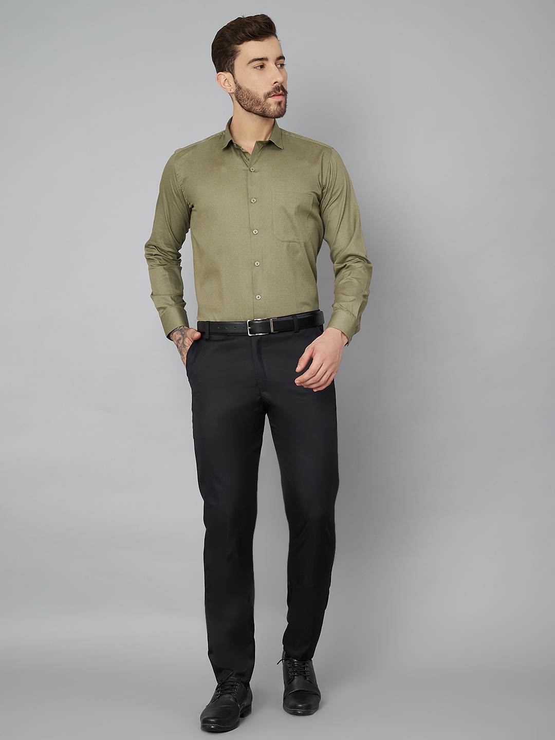 Mehendi Printed Mens Formal Shirt