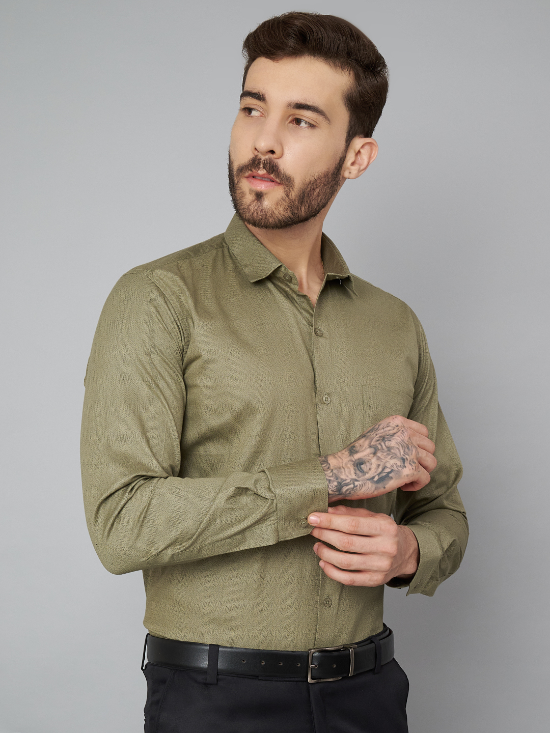 Mehendi Printed Mens Formal Shirt