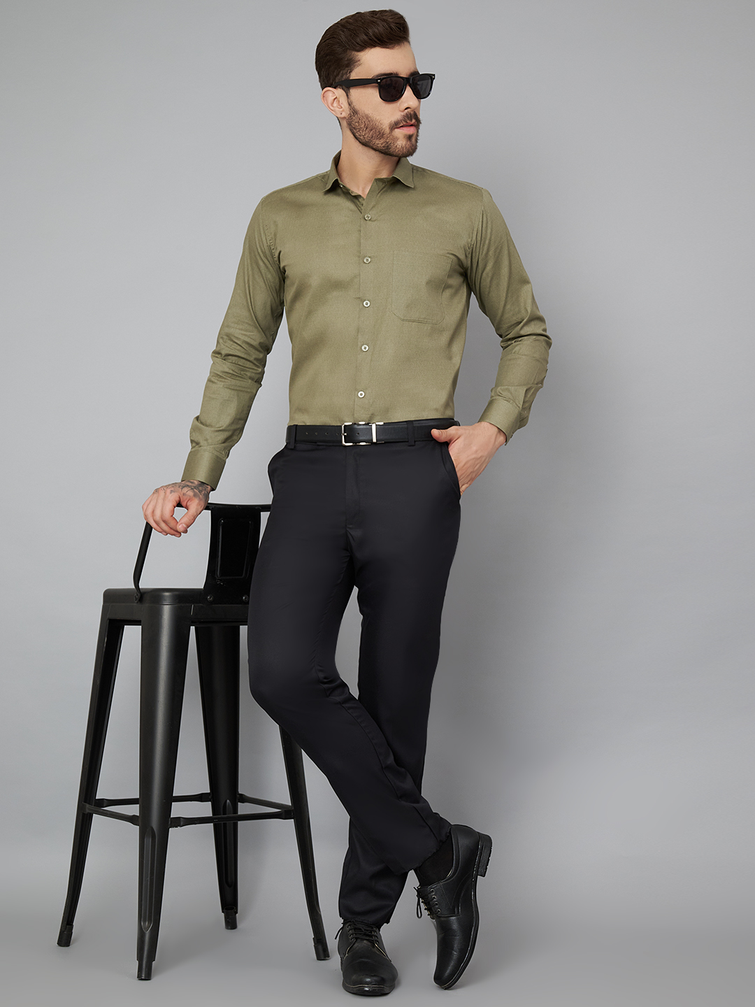 Mehendi Printed Mens Formal Shirt