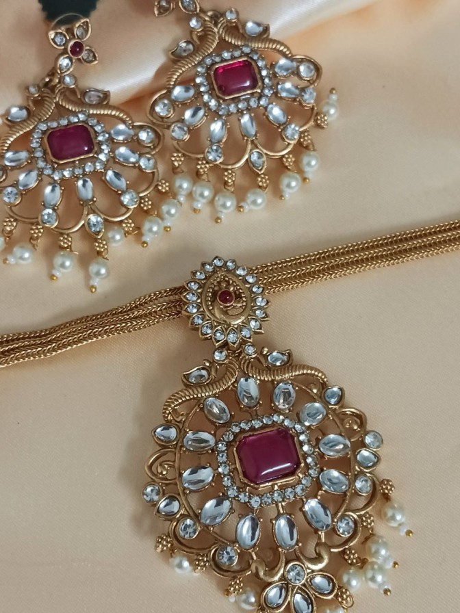 Aria Ruby Temple Necklace