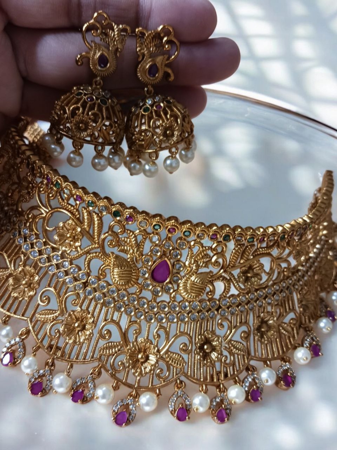 Ruby Heavy Temple Choker