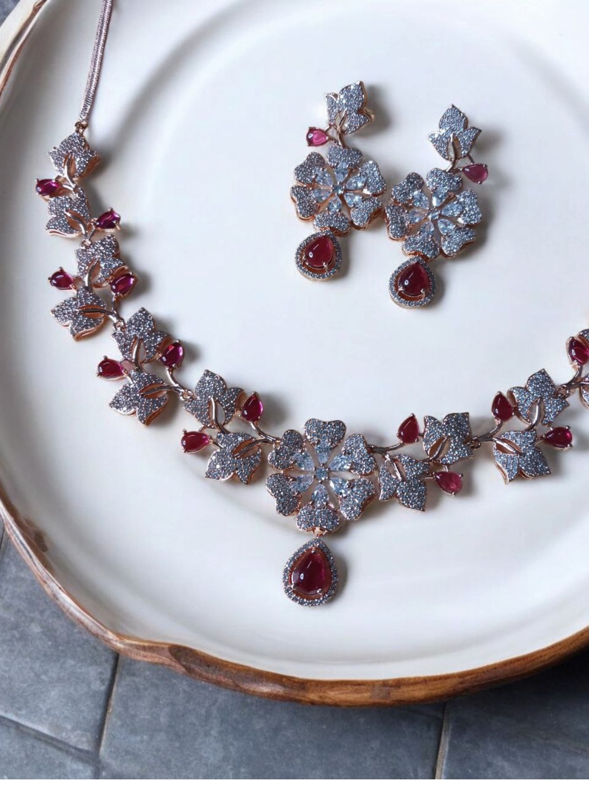 Rose Gold Statement Set