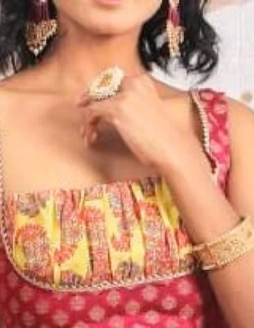 Yellow Pure Cotton Printed Long Anarkali Sleeveless One Piece Suit