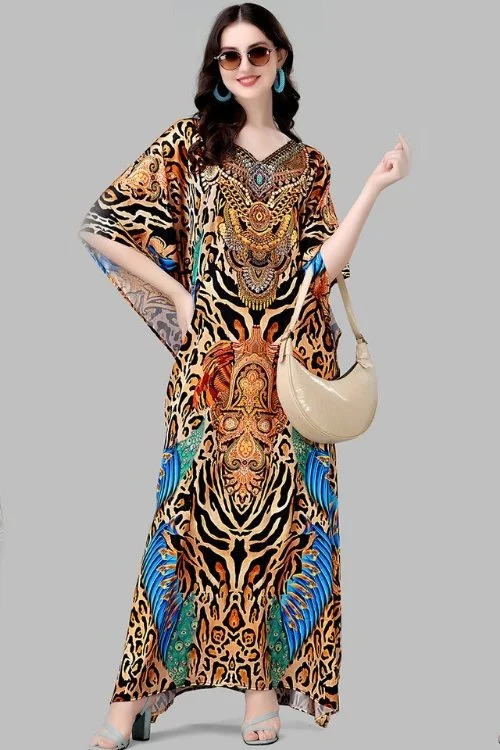 Kaftan Long Kurti with Digital Print women tiger print