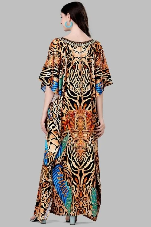Kaftan Long Kurti with Digital Print women tiger print