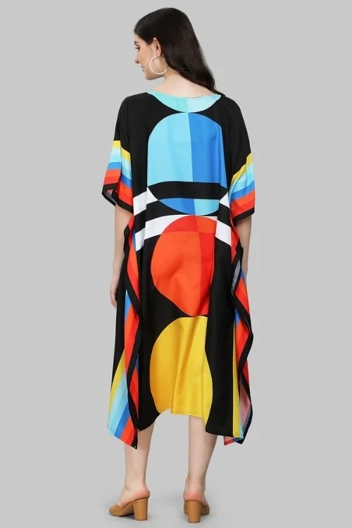Kaftan Short Kurti with Digital Print multicolor