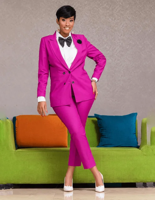 Pink 2 Piece Suit For Women