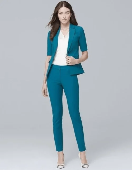 2-Piece Aqua Blue Kurta & Trouser Set for Women