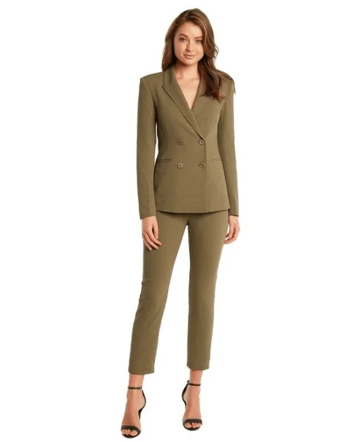 Army Green 2 Piece Suit For Women