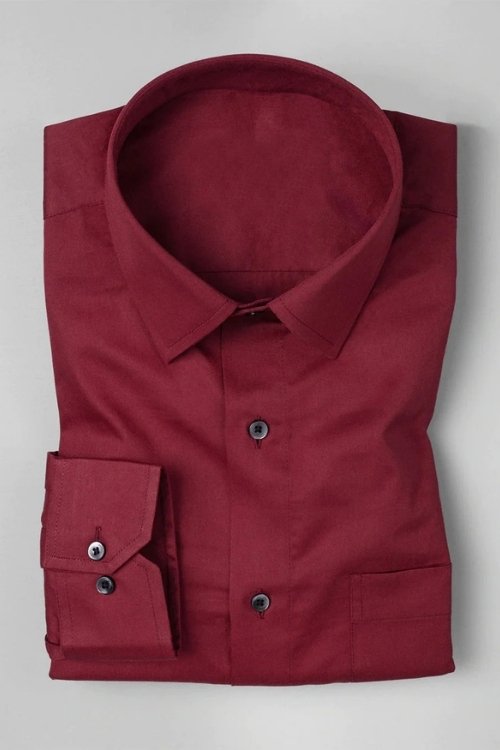 Maroon Premium Giza Cotton Shirt for Men