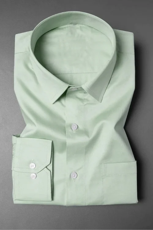 Turquoise Olivine Premium Pure Cotton Formal Shirt for men