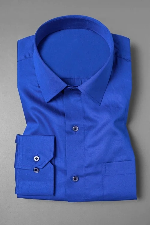 Royal Blue Premium Giza Cotton Formal Shirt for Men