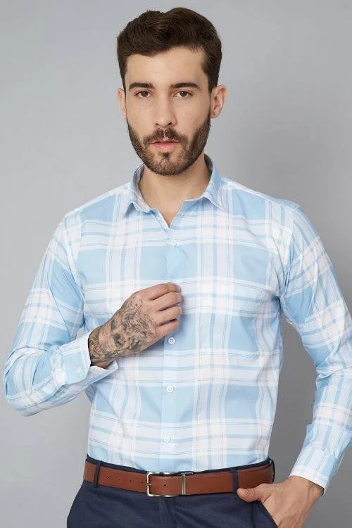 Men’s Check Formal Shirt – Timeless Elegance with Modern Comfort