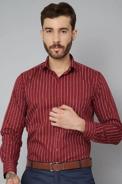 Men’s Striped Formal Shirt – Classic Elegance with Modern Comfort