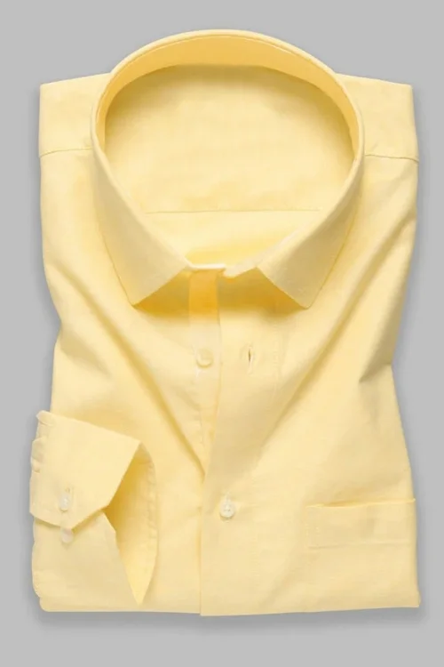 Yellow Super Soft Premium Giza Cotton Formal Shirt