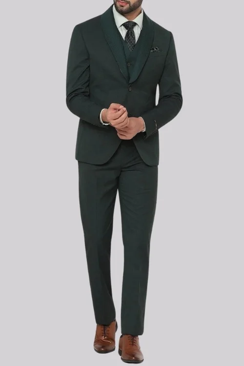 Olive Men’s Formal Three-Piece Suit Sophisticated & Timeless Elegance