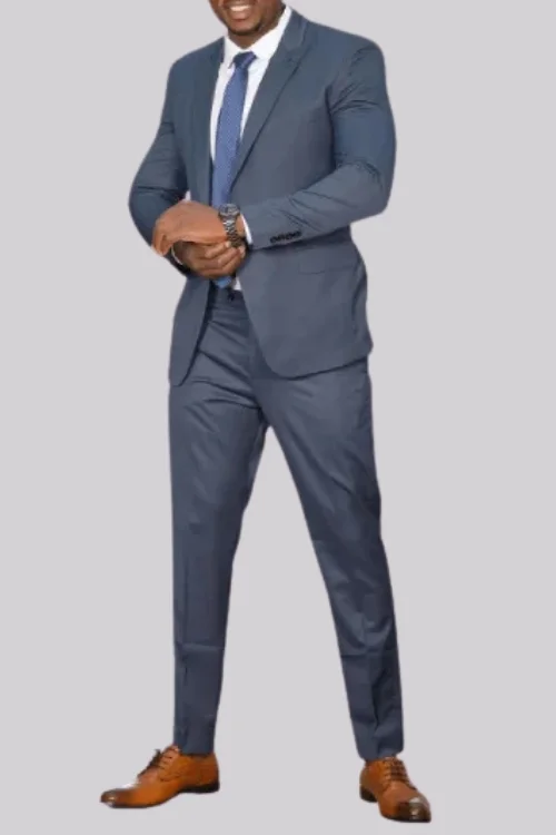 Grey Smart Formal Two-Piece Suit for Men – Refined Style & Modern Sophistication