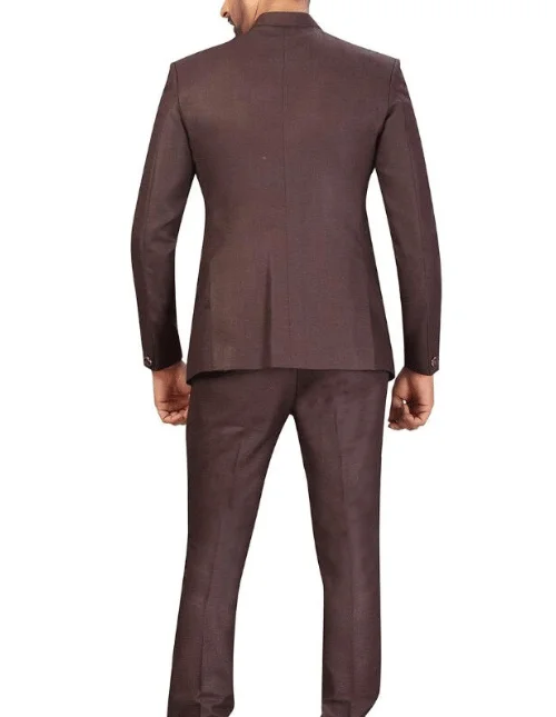 Elegant Brown 5 Button Jodhpuri Suit Royal & Stylish