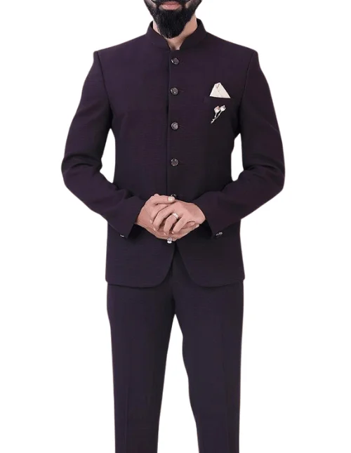 Wine Rayon Jodhpuri Suit Traditional & Classy Look