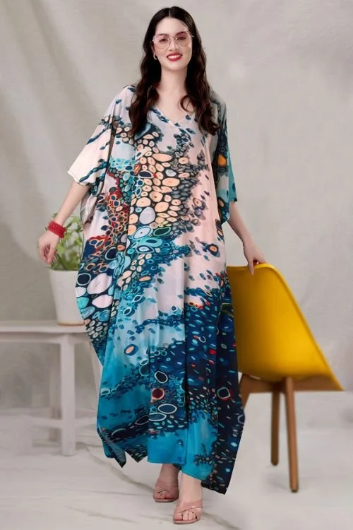 Luxury Look Long Kaftan Kurti with Digital Print – Soft, Stylish & Statement-Making