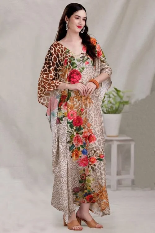 Royal Raas: Long Kaftans with Digital Elegance