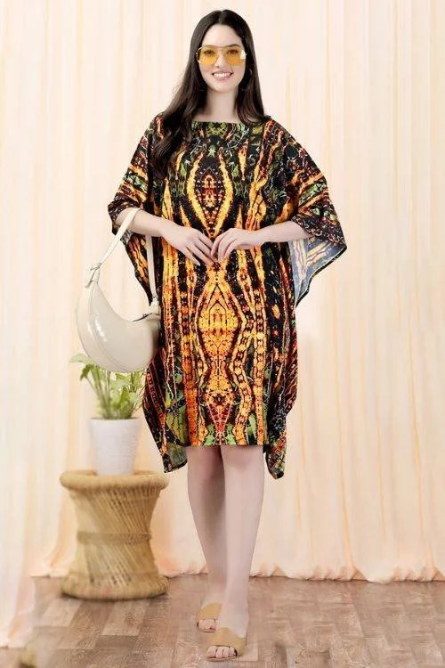 Digital Printed Short Kaftan Kurti Caftan Sleeves